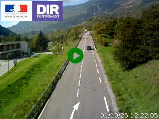 <h2>Web cam sur la N90 à Aime, en provenance de Bourg-Saint-Maurice et en direction d'Albertville</h2>