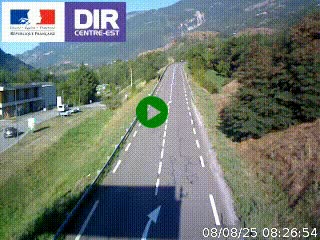 <h2>Web cam sur la N90 à Aime, en provenance de Bourg-Saint-Maurice et en direction d'Albertville</h2>