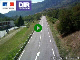 <h2>Web cam sur la N90 à Aime, en provenance de Bourg-Saint-Maurice et en direction d'Albertville</h2>