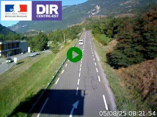 <h2>Web cam sur la N90 à Aime, en provenance de Bourg-Saint-Maurice et en direction d'Albertville</h2>