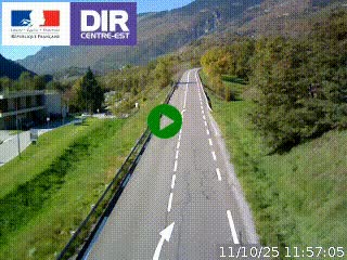 Web cam sur la N90 à Aime, en provenance de Bourg-Saint-Maurice et en direction d'Albertville