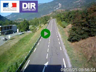 <h2>Web cam sur la N90 à Aime, en provenance de Bourg-Saint-Maurice et en direction d'Albertville</h2>