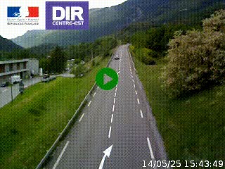 <h2>Web cam sur la N90 à Aime, en provenance de Bourg-Saint-Maurice et en direction d'Albertville</h2>