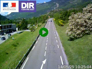 <h2>Web cam sur la N90 à Aime, en provenance de Bourg-Saint-Maurice et en direction d'Albertville</h2>