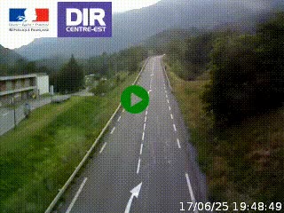 Web cam sur la N90 à Aime, en provenance de Bourg-Saint-Maurice et en direction d'Albertville