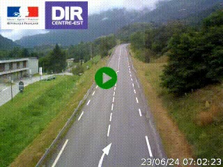 Web cam sur la N90 à Aime, en provenance de Bourg-Saint-Maurice et en direction d'Albertville