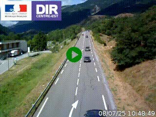 Web cam sur la N90 à Aime, en provenance de Bourg-Saint-Maurice et en direction d'Albertville