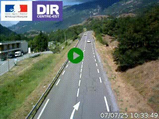Web cam sur la N90 à Aime, en provenance de Bourg-Saint-Maurice et en direction d'Albertville
