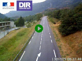 Web cam sur la N90 à Aime, en provenance de Bourg-Saint-Maurice et en direction d'Albertville