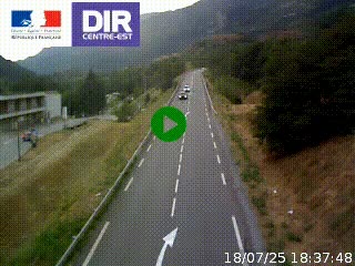 Web cam sur la N90 à Aime, en provenance de Bourg-Saint-Maurice et en direction d'Albertville