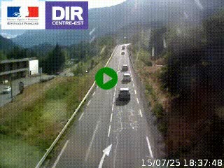 Web cam sur la N90 à Aime, en provenance de Bourg-Saint-Maurice et en direction d'Albertville