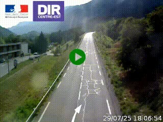 Web cam sur la N90 à Aime, en provenance de Bourg-Saint-Maurice et en direction d'Albertville