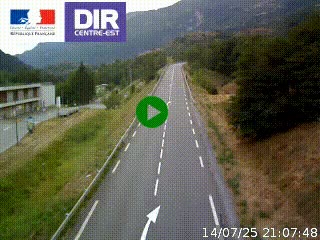 Web cam sur la N90 à Aime, en provenance de Bourg-Saint-Maurice et en direction d'Albertville