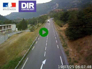Web cam sur la N90 à Aime, en provenance de Bourg-Saint-Maurice et en direction d'Albertville