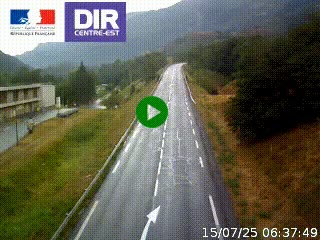 Web cam sur la N90 à Aime, en provenance de Bourg-Saint-Maurice et en direction d'Albertville