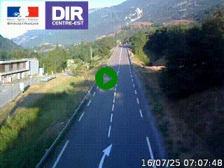 Web cam sur la N90 à Aime, en provenance de Bourg-Saint-Maurice et en direction d'Albertville