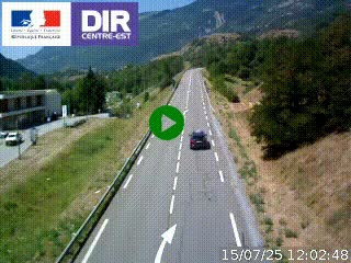 Web cam sur la N90 à Aime, en provenance de Bourg-Saint-Maurice et en direction d'Albertville