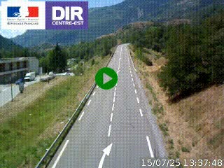 Web cam sur la N90 à Aime, en provenance de Bourg-Saint-Maurice et en direction d'Albertville