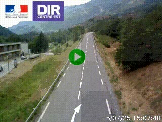 Web cam sur la N90 à Aime, en provenance de Bourg-Saint-Maurice et en direction d'Albertville