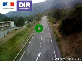 Web cam sur la N90 à Aime, en provenance de Bourg-Saint-Maurice et en direction d'Albertville