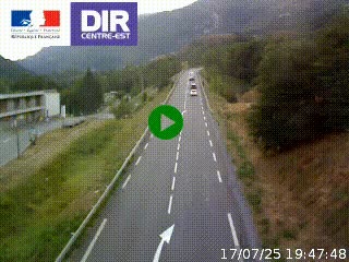 Web cam sur la N90 à Aime, en provenance de Bourg-Saint-Maurice et en direction d'Albertville