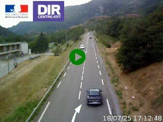Web cam sur la N90 à Aime, en provenance de Bourg-Saint-Maurice et en direction d'Albertville