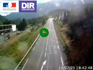 Web cam sur la N90 à Aime, en provenance de Bourg-Saint-Maurice et en direction d'Albertville