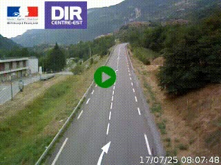 Web cam sur la N90 à Aime, en provenance de Bourg-Saint-Maurice et en direction d'Albertville