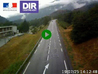 Web cam sur la N90 à Aime, en provenance de Bourg-Saint-Maurice et en direction d'Albertville