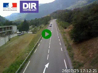 Web cam sur la N90 à Aime, en provenance de Bourg-Saint-Maurice et en direction d'Albertville