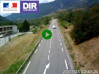 Web cam sur la N90 à Aime, en provenance de Bourg-Saint-Maurice et en direction d'Albertville