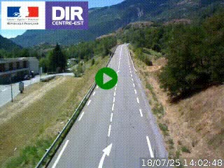 Web cam sur la N90 à Aime, en provenance de Bourg-Saint-Maurice et en direction d'Albertville