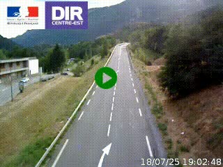 Web cam sur la N90 à Aime, en provenance de Bourg-Saint-Maurice et en direction d'Albertville