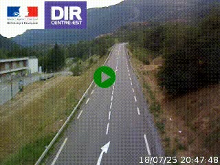 Web cam sur la N90 à Aime, en provenance de Bourg-Saint-Maurice et en direction d'Albertville