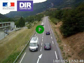 Web cam sur la N90 à Aime, en provenance de Bourg-Saint-Maurice et en direction d'Albertville