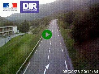 Web cam sur la N90 à Aime, en provenance de Bourg-Saint-Maurice et en direction d'Albertville