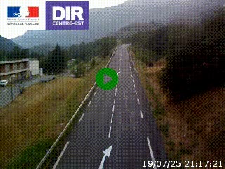 Web cam sur la N90 à Aime, en provenance de Bourg-Saint-Maurice et en direction d'Albertville
