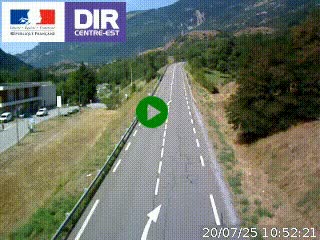 Web cam sur la N90 à Aime, en provenance de Bourg-Saint-Maurice et en direction d'Albertville