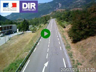 Web cam sur la N90 à Aime, en provenance de Bourg-Saint-Maurice et en direction d'Albertville