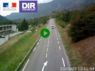Web cam sur la N90 à Aime, en provenance de Bourg-Saint-Maurice et en direction d'Albertville