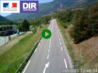 Web cam sur la N90 à Aime, en provenance de Bourg-Saint-Maurice et en direction d'Albertville