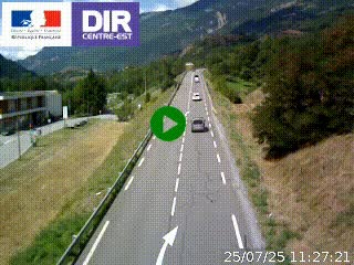 Web cam sur la N90 à Aime, en provenance de Bourg-Saint-Maurice et en direction d'Albertville