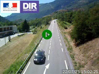 Web cam sur la N90 à Aime, en provenance de Bourg-Saint-Maurice et en direction d'Albertville