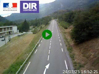 Web cam sur la N90 à Aime, en provenance de Bourg-Saint-Maurice et en direction d'Albertville