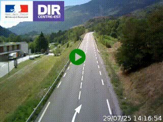 Web cam sur la N90 à Aime, en provenance de Bourg-Saint-Maurice et en direction d'Albertville