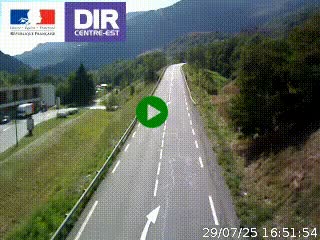 Web cam sur la N90 à Aime, en provenance de Bourg-Saint-Maurice et en direction d'Albertville