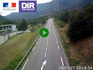 Web cam sur la N90 à Aime, en provenance de Bourg-Saint-Maurice et en direction d'Albertville