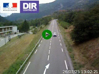 Web cam sur la N90 à Aime, en provenance de Bourg-Saint-Maurice et en direction d'Albertville