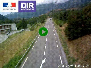 Web cam sur la N90 à Aime, en provenance de Bourg-Saint-Maurice et en direction d'Albertville