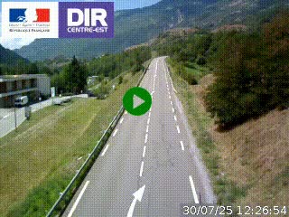 Web cam sur la N90 à Aime, en provenance de Bourg-Saint-Maurice et en direction d'Albertville